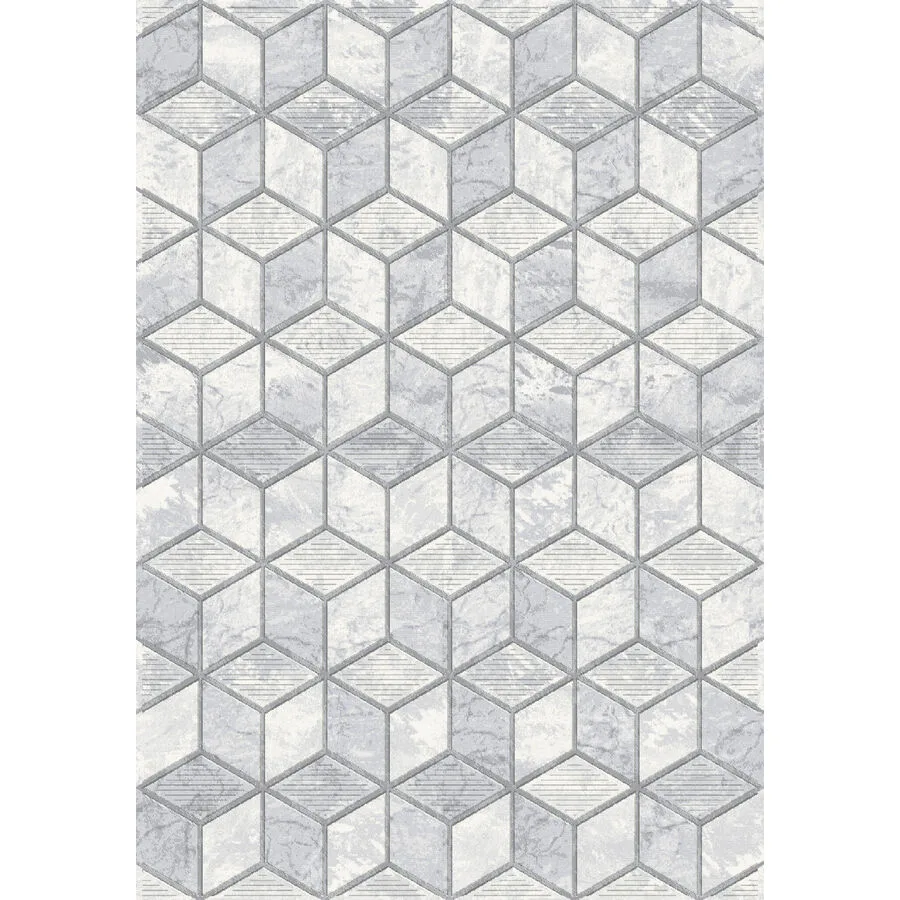 Teppich Argentum grau/silber Anderes Muster Polypropylen 133 x 195 cm