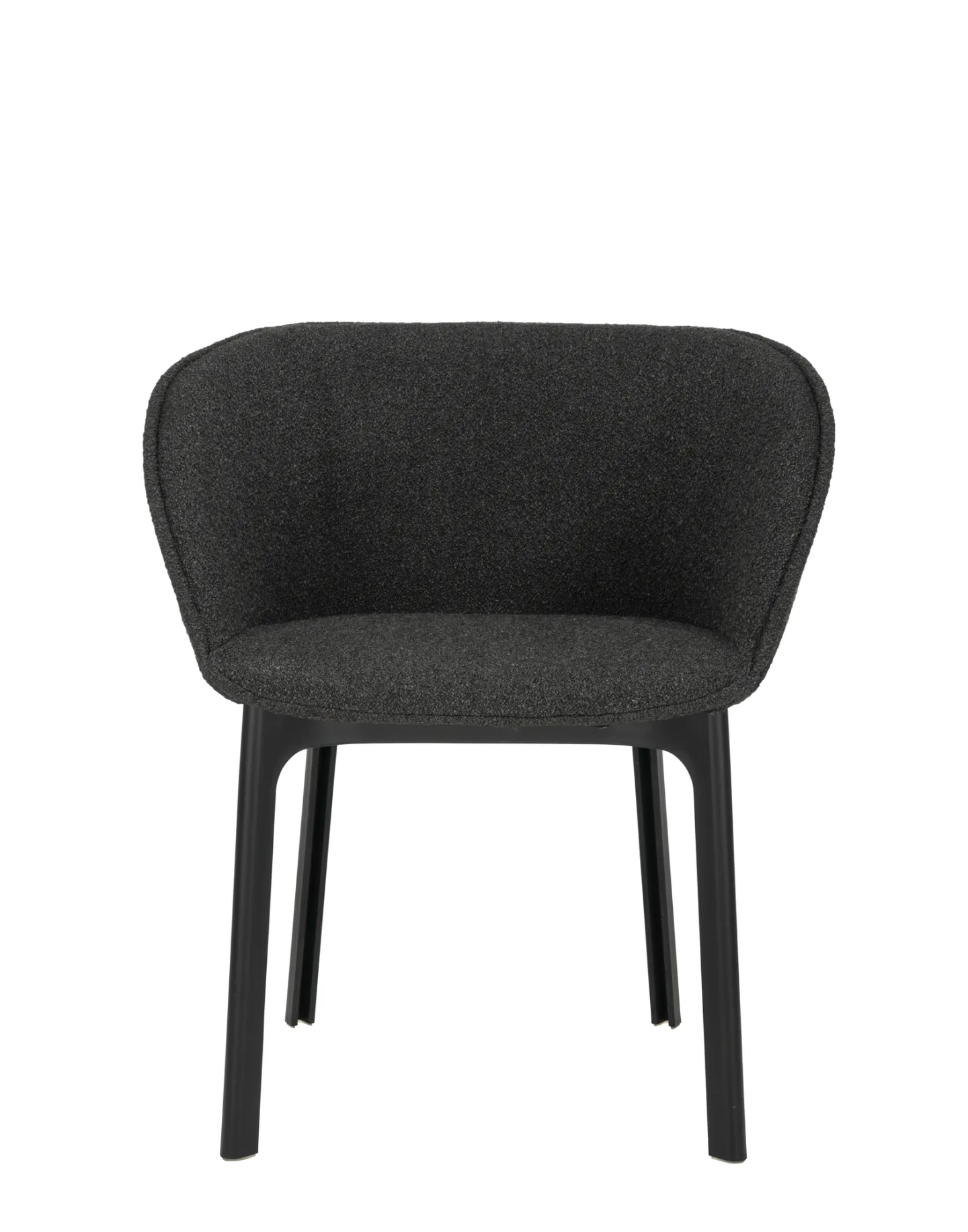 Kartell - Charla Orsetto, Black Base Gray - Matstolar - Patricia Urquiola - Grå - Textilmaterial/Plast