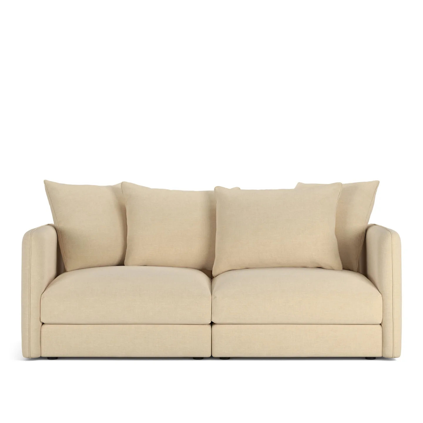 NOGA - Pavarotti 2-Seater, Fixed Cover, Cushion Variant 01, Sienna 101 - Soffor - Beige