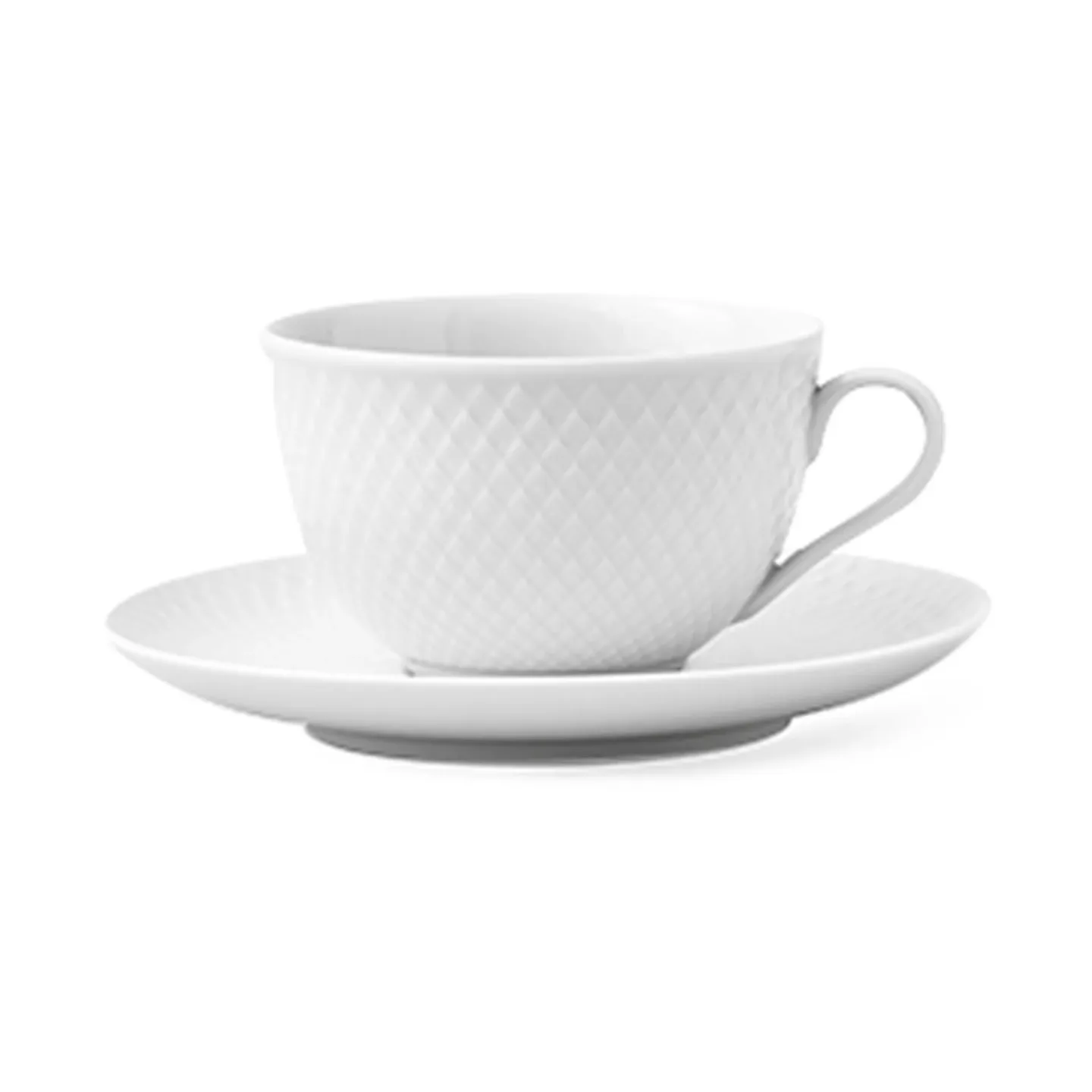 Lyngby Porcelæn Rhombe Teetasse 24 cl weiß