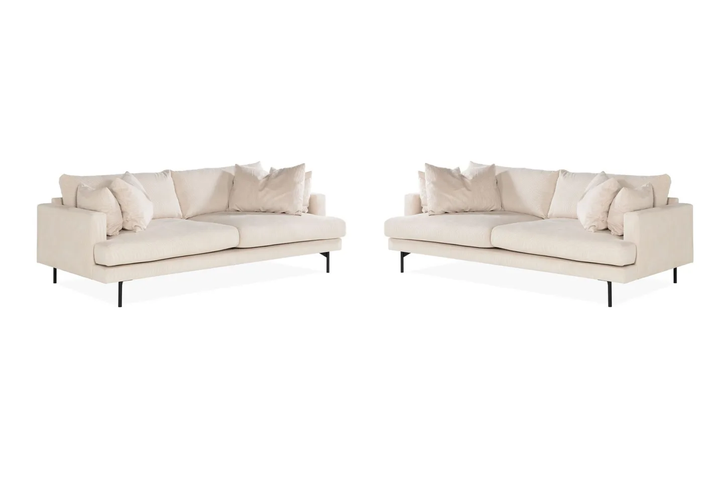 Menard Soffgrupp 4-sits + 4-sits Manchestersoffa - Beige