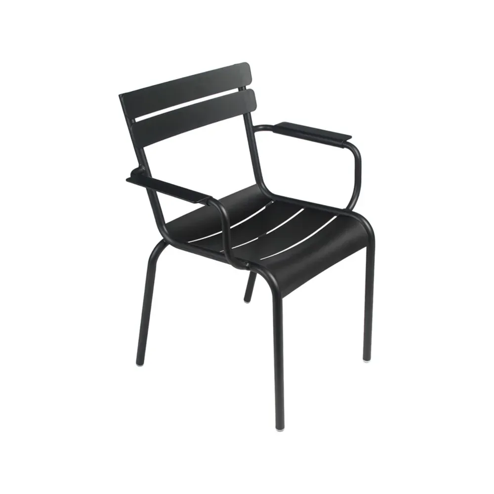 Fermob Luxembourg karmstol Liquorice (svart)