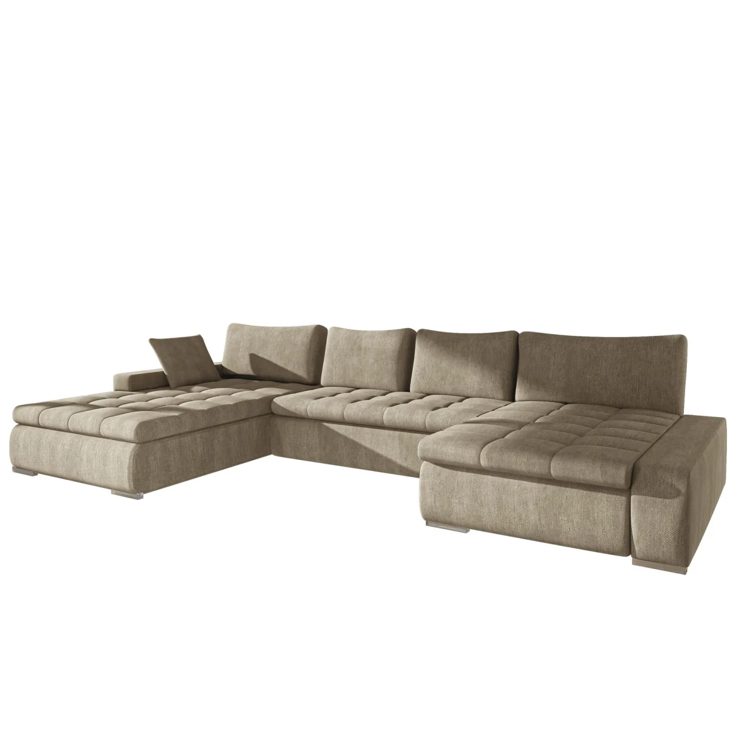 Cillo 5-sits U-formad bäddsoffa med dubbeldivan - beige