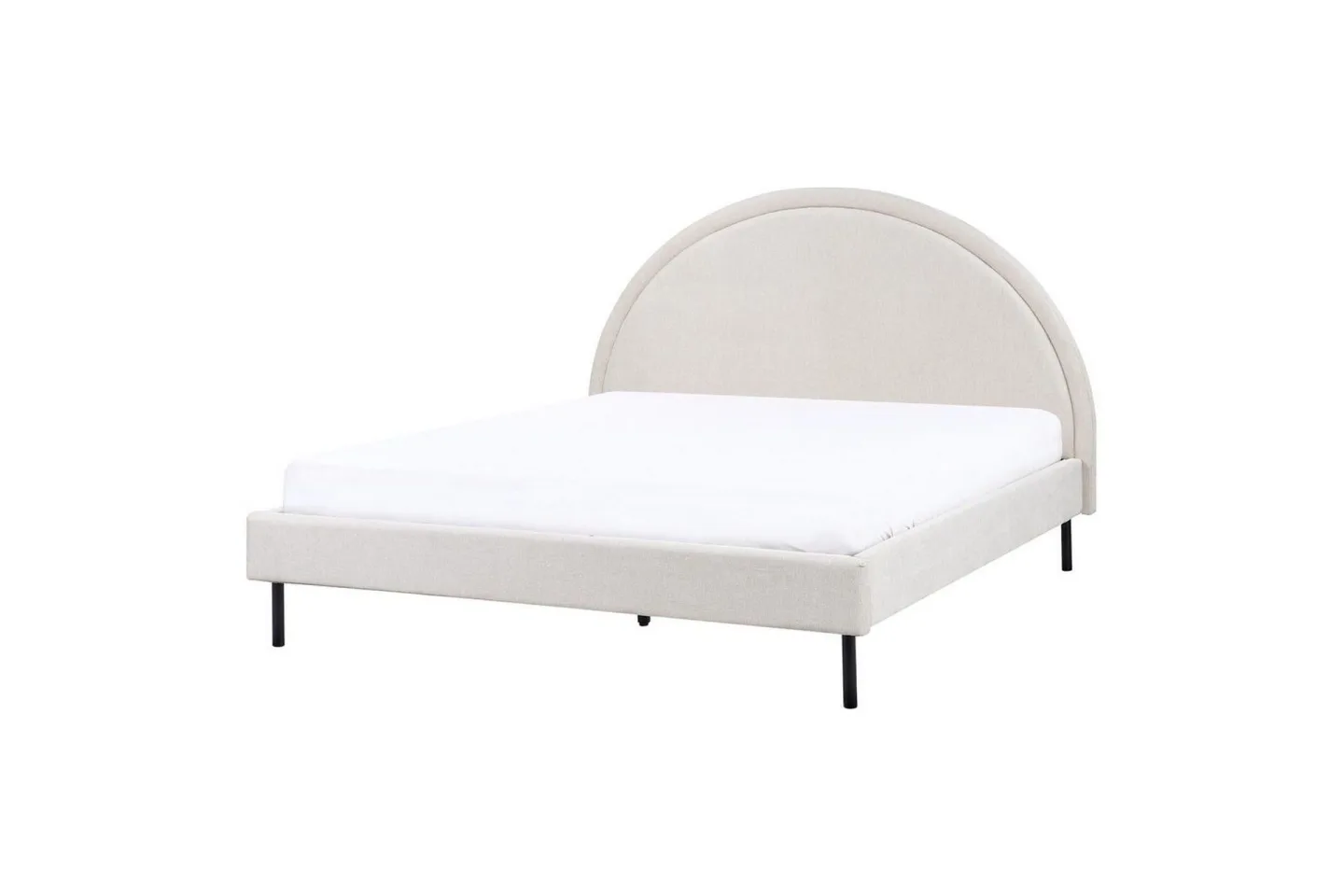 Säng med lamellram Margut - Beige/Polyester, 160x200 cm