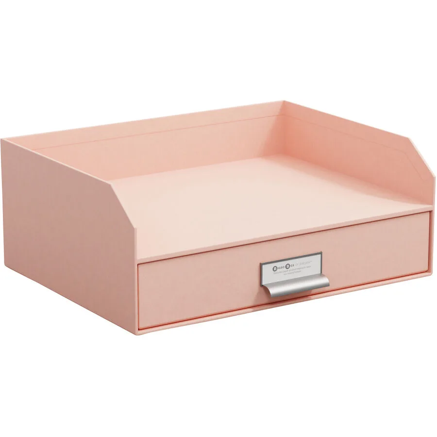 Büroorganizer Bigso Box dusty pink Papier/Metall B 33.5 cm T 25.5 cm