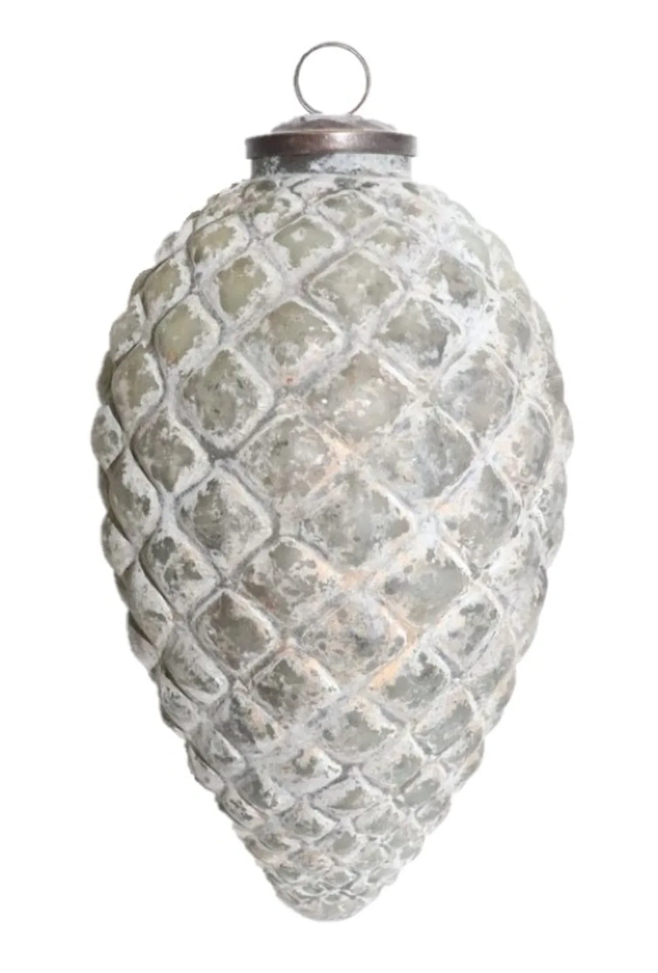 Decofinder Zapfen Glas Grau H:21 cm | Schubiger Möbel