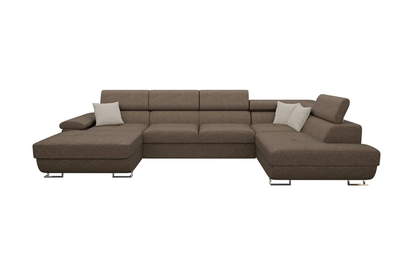 Reginia Bäddsoffa m. Divan och Schäslong Förvaring 4-sits - Brun