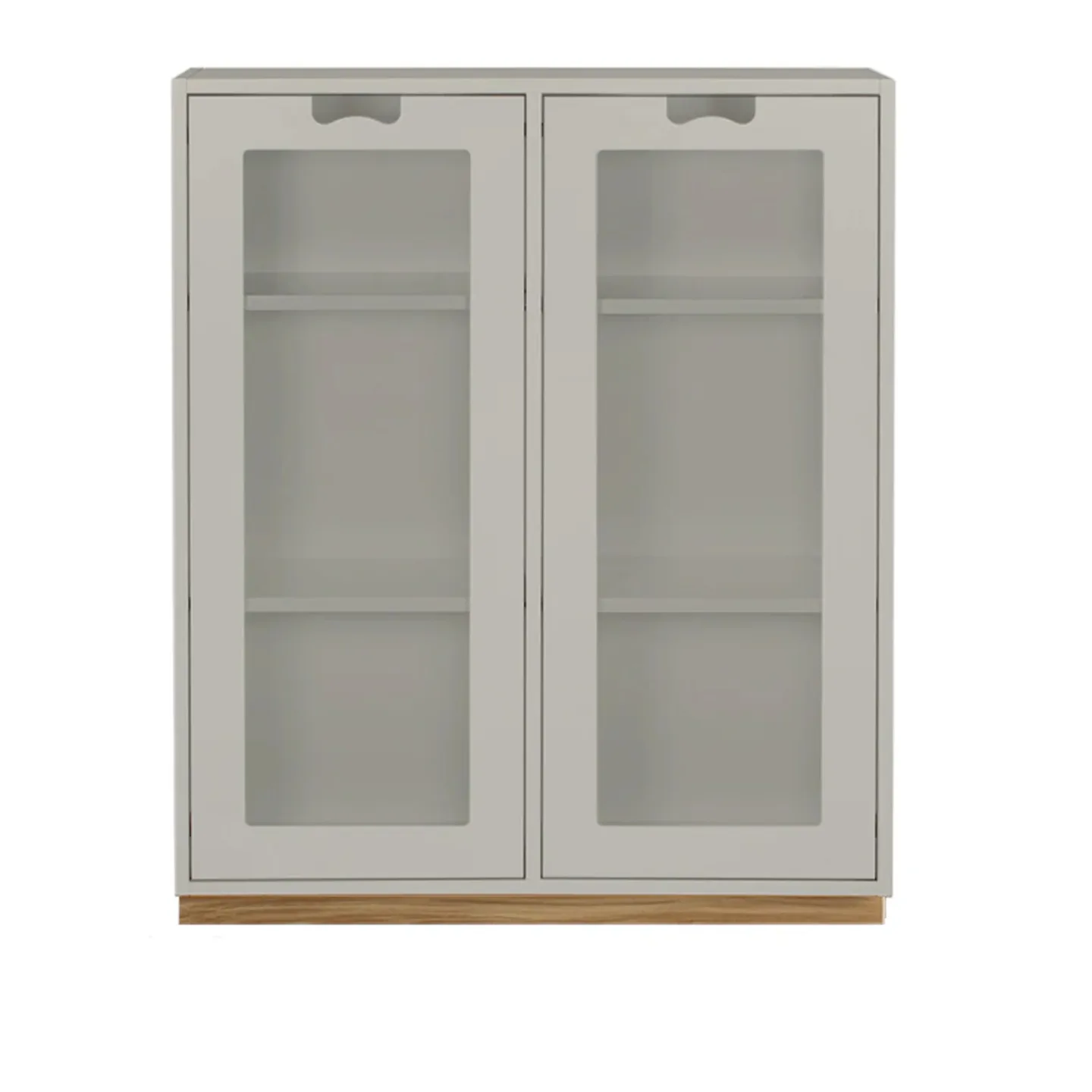 Asplund - Snow Cabinet E D42 Glass Doors - Light Grey, Ek Sockel - Byråer - Thomas Sandell & Jonas Bohlin - Vit - Trä