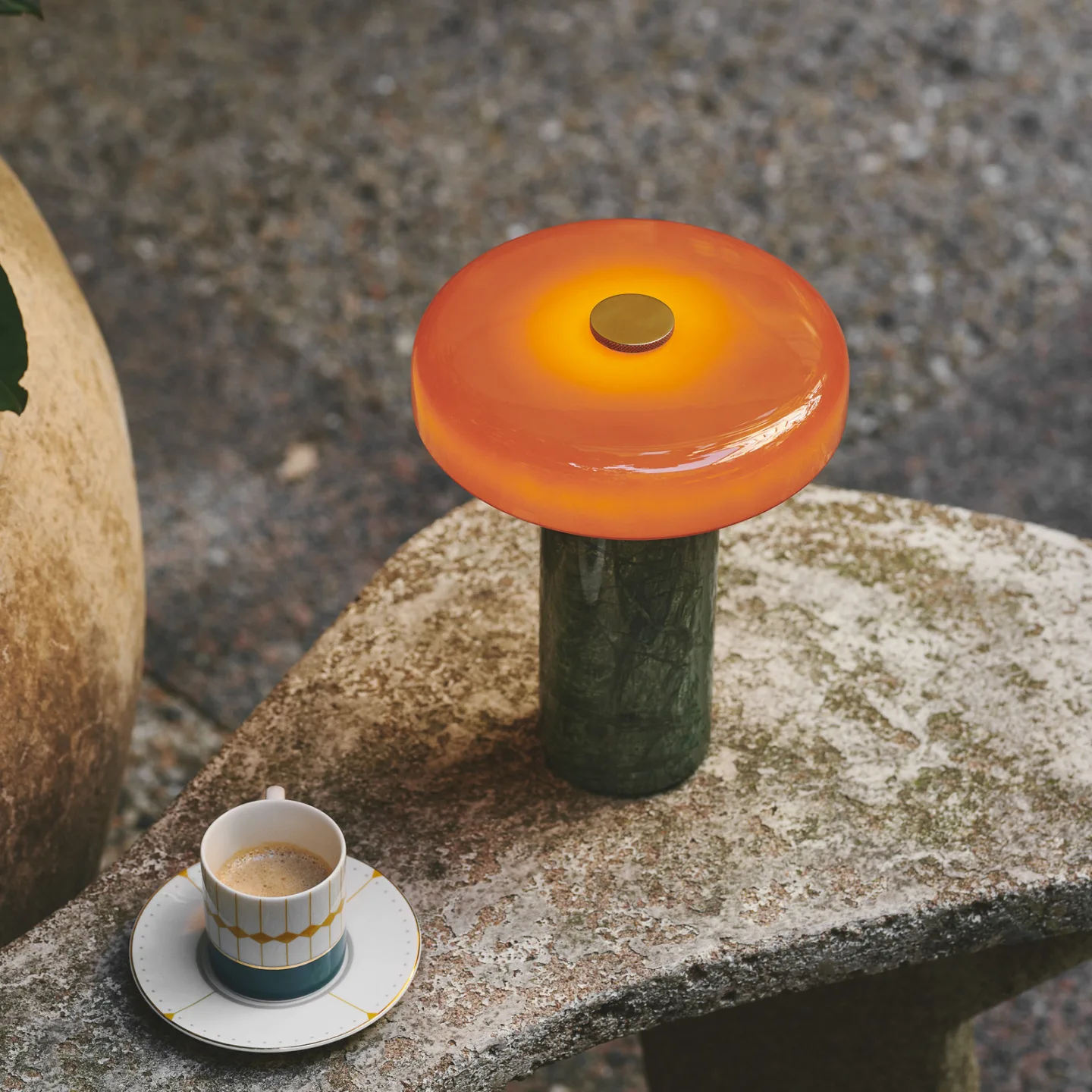 Trip Portable Tischleuchte Moss - Design By Us - Schlafzimmer - Marmor - Einflammig