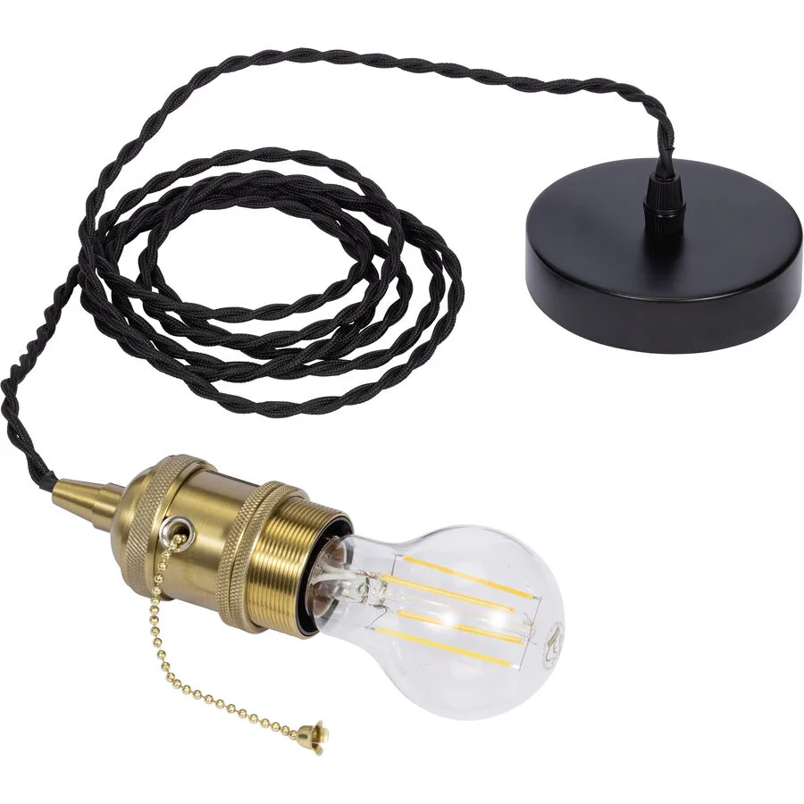 Lampenfassung Industrial Gold Metall 4 cm
