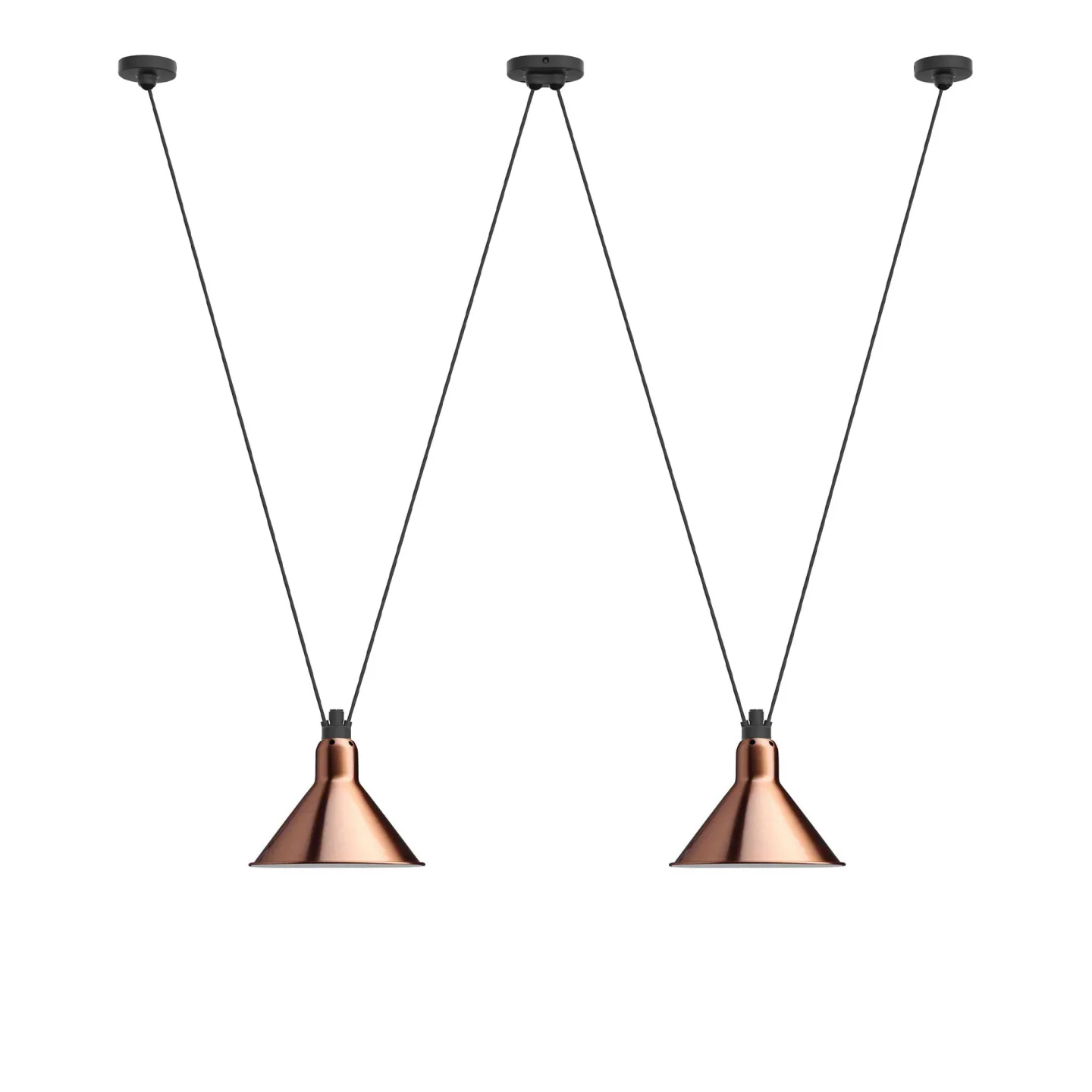 DCWéditions - Les Acrobates De Gras 324 L Conic Copper/White Inside - Pendellampor - Bernard-Albin Gras - Koppar