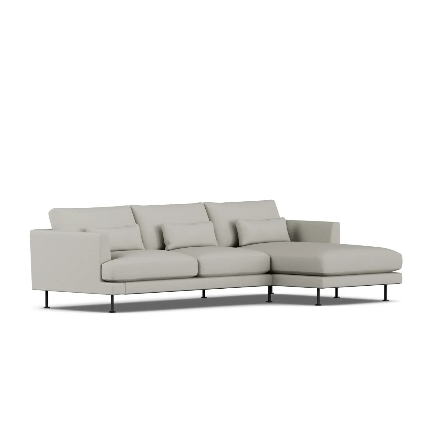 1898 Bredhult Sofa Same Grey 6673-Schwarzer Stahl, 2,5-sitzig C1