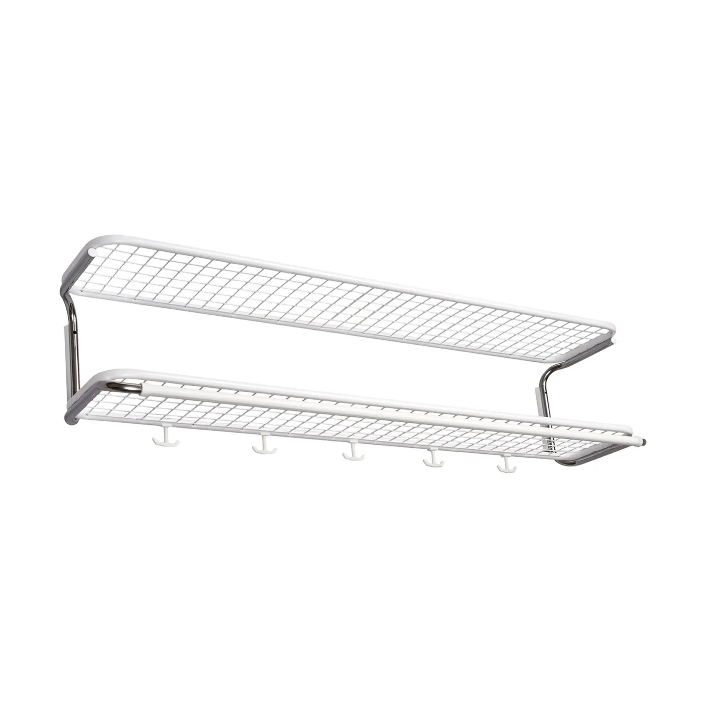 Essem Design Classic 650 hatthylla vit/krom, 2 plan, 120 cm