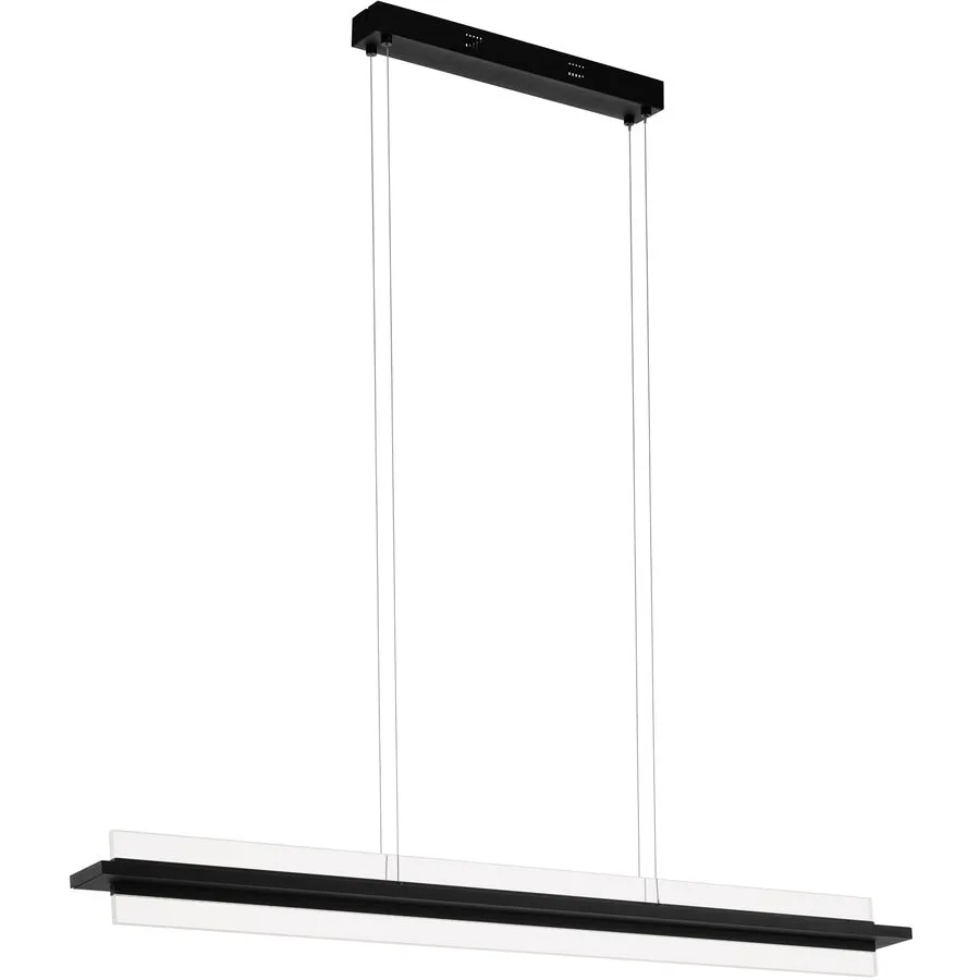 Eglo Pendellampe Spadafora Schwarz Aluminium/Kunststoff/Stahl 8 cm 110 cm - Material: Aluminium/Stahl/Kunststoff - LED - Lichtfarbe: Warmweiss