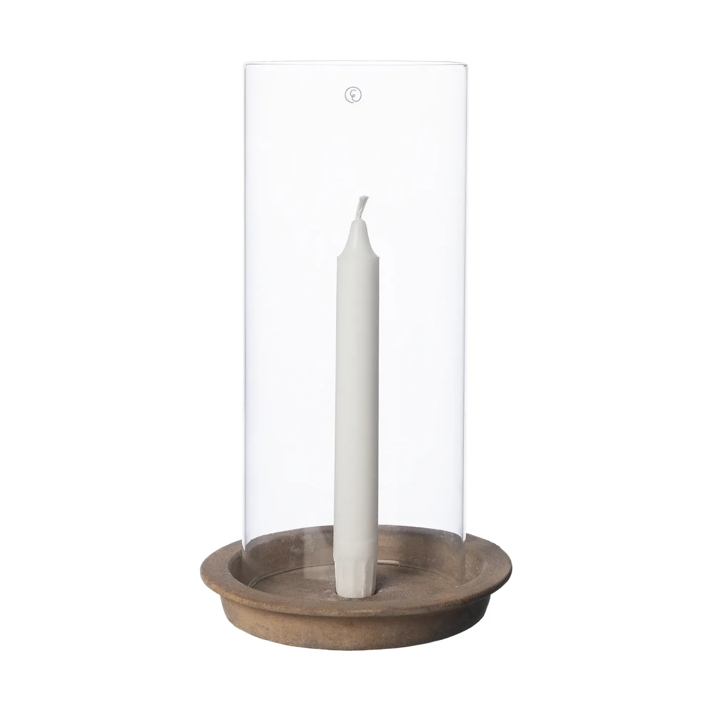 ERNST Ernst Lichttablett-Laterne inkl. Glaszylinder 30 cm Terrakotta