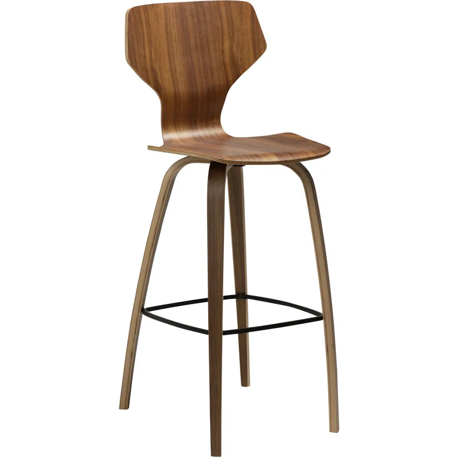 DAN-FORM Barhocker 2er-Set S.I.T Walnuss Sperrholz H 109.5 cm