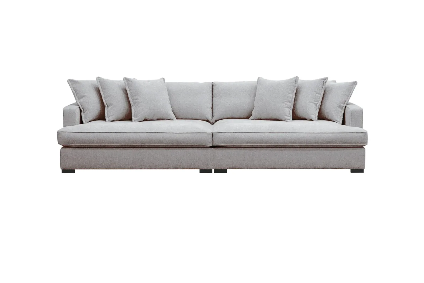 Rossita Lyx 4-sits Extra djup Soffa i Chenille - Grå / Brun