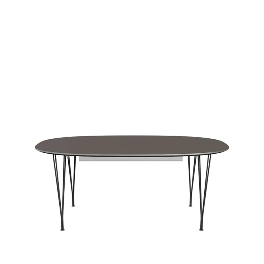Fritz Hansen Superellips B619 matbord Grå laminat 2 ilägg-grafitgrå