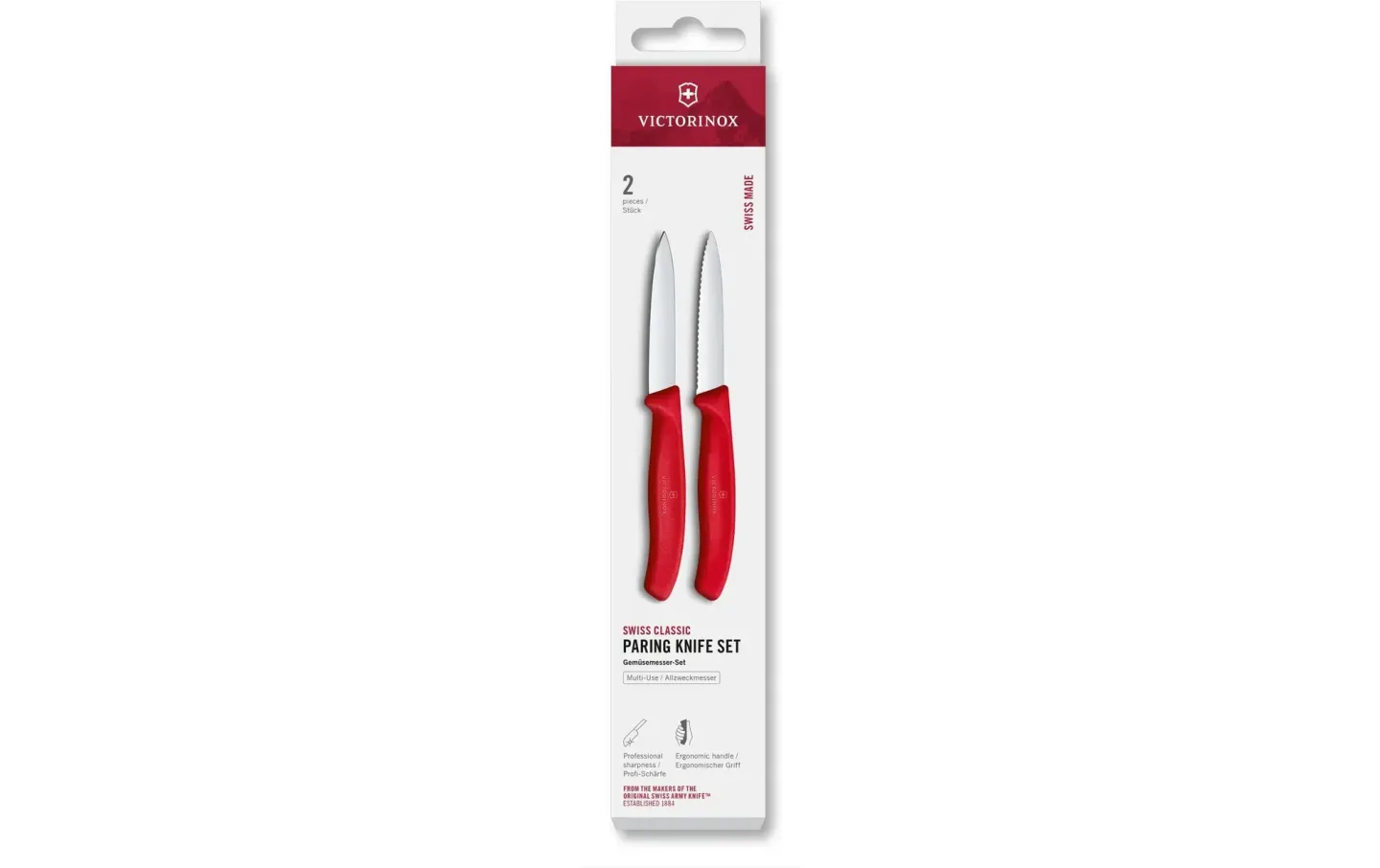 Alltron Messer-Set Swiss Classic, 8 cm, 2 Stück Von Victorinox Rot | Schubiger Möbel