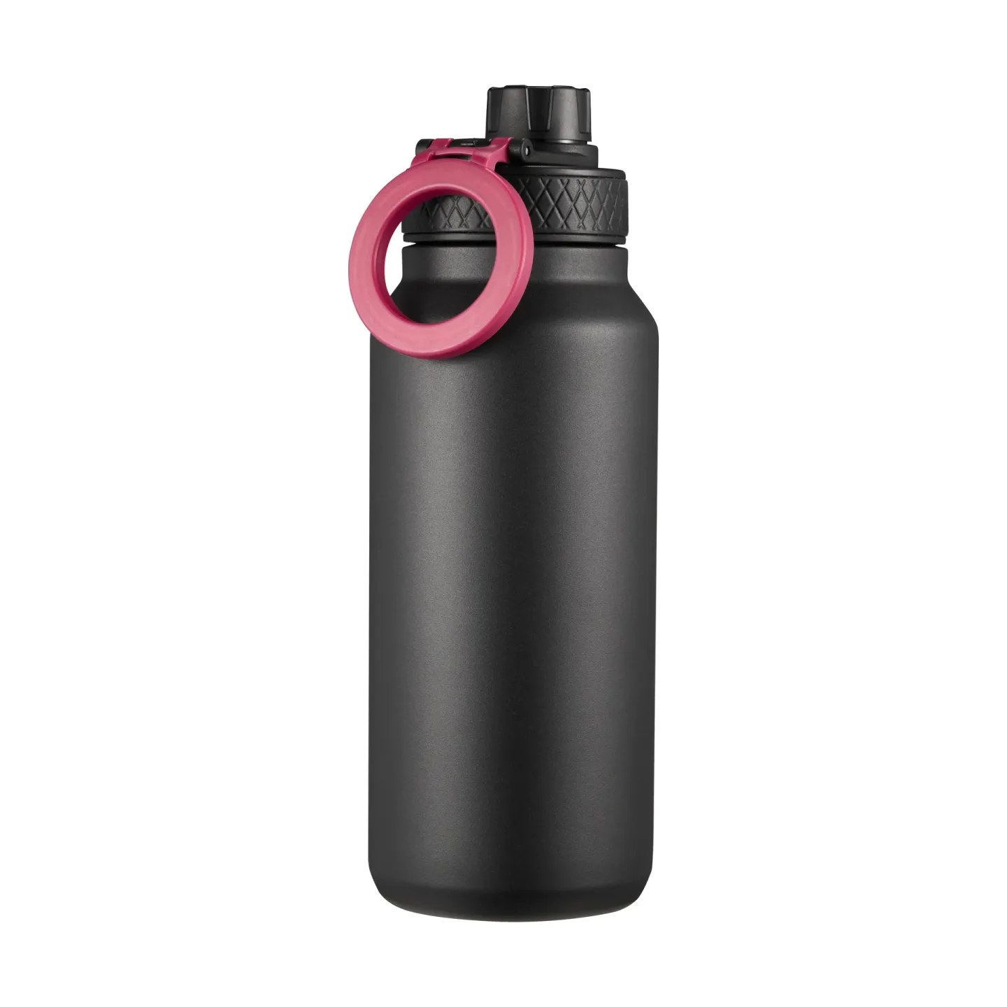 Dorre Flory Wasserflasche doppelwandig Mobilmagnet 0,9 L Schwarz-lila