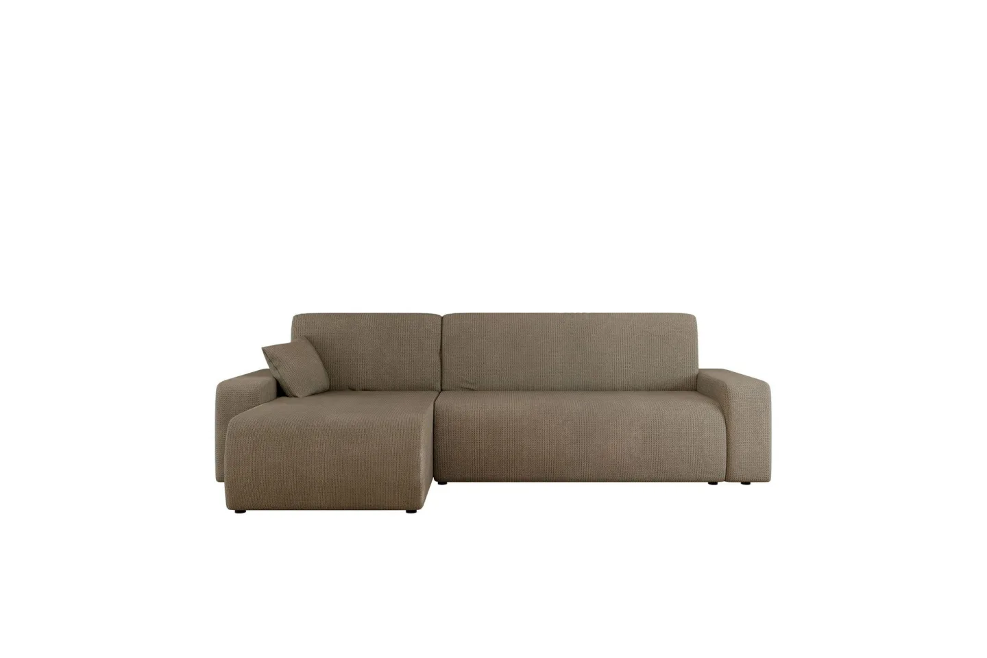 Barile Bäddsoffa med Divan 3-sits i Plysch - Brun