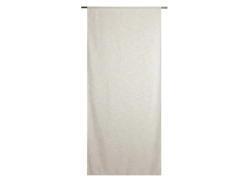 Scheibengardinen NEMI 90x210cm kleiderstangegriff durchsichtig dunkelbeige