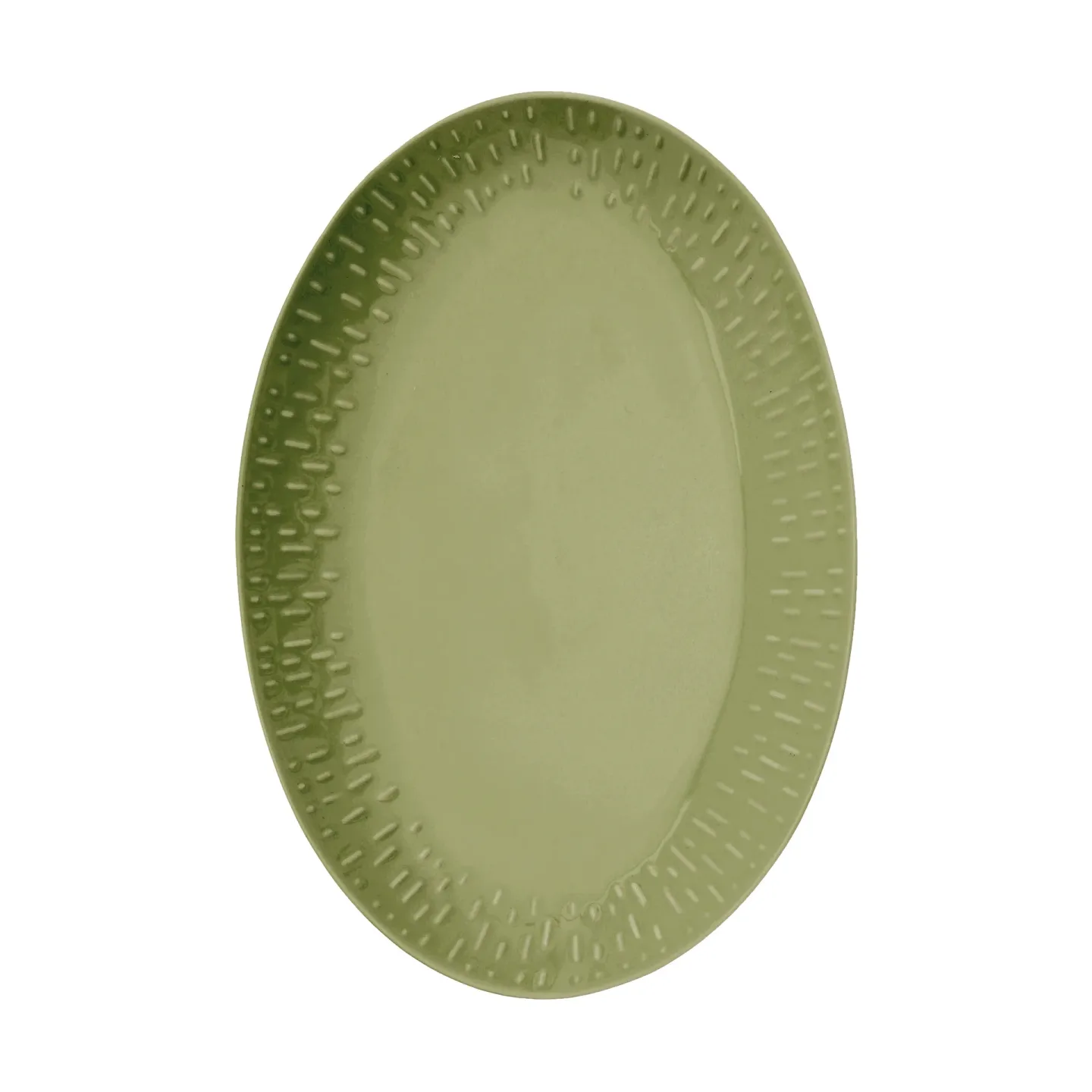 Aida Confetti Ovales Servierplatten-Tablett Olive, 25,5 × 36 cm