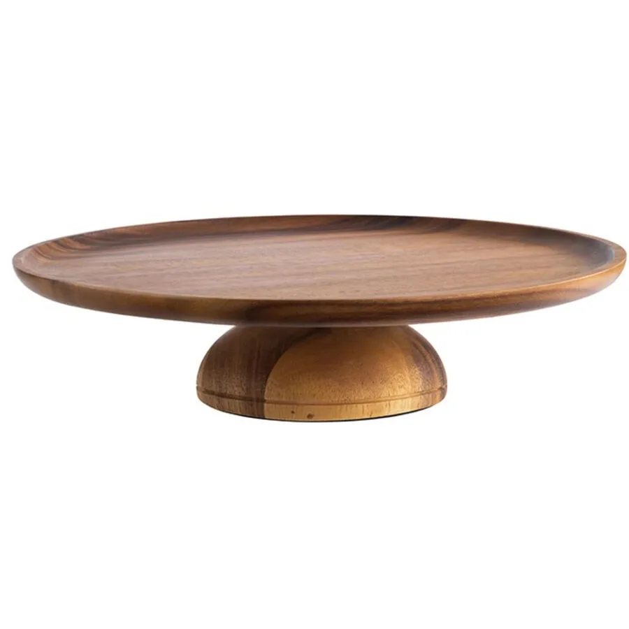 APS Tortenständer Acacia braun Akazienholz B 33 cm Rund