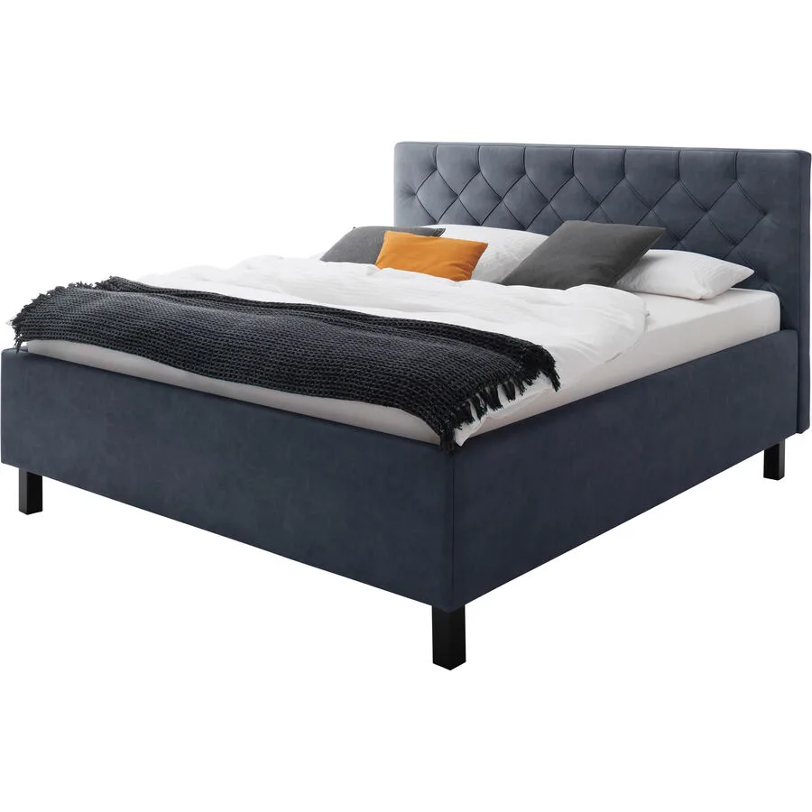 Bett Belial taubenblau Bezug Stoff 180 x 200 cm