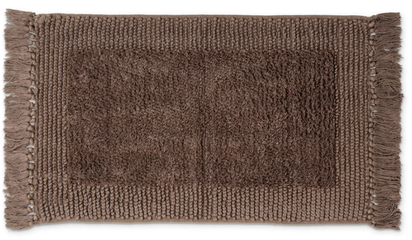 Baderomsmatte - Flynn (brun) (Størrelse: 70 x 120 cm)