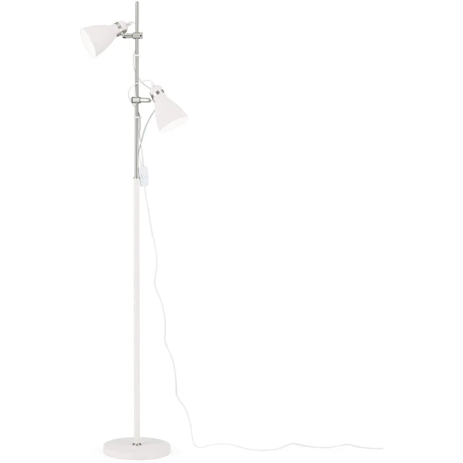Stehlampe School Weiss Stahl 36 cm