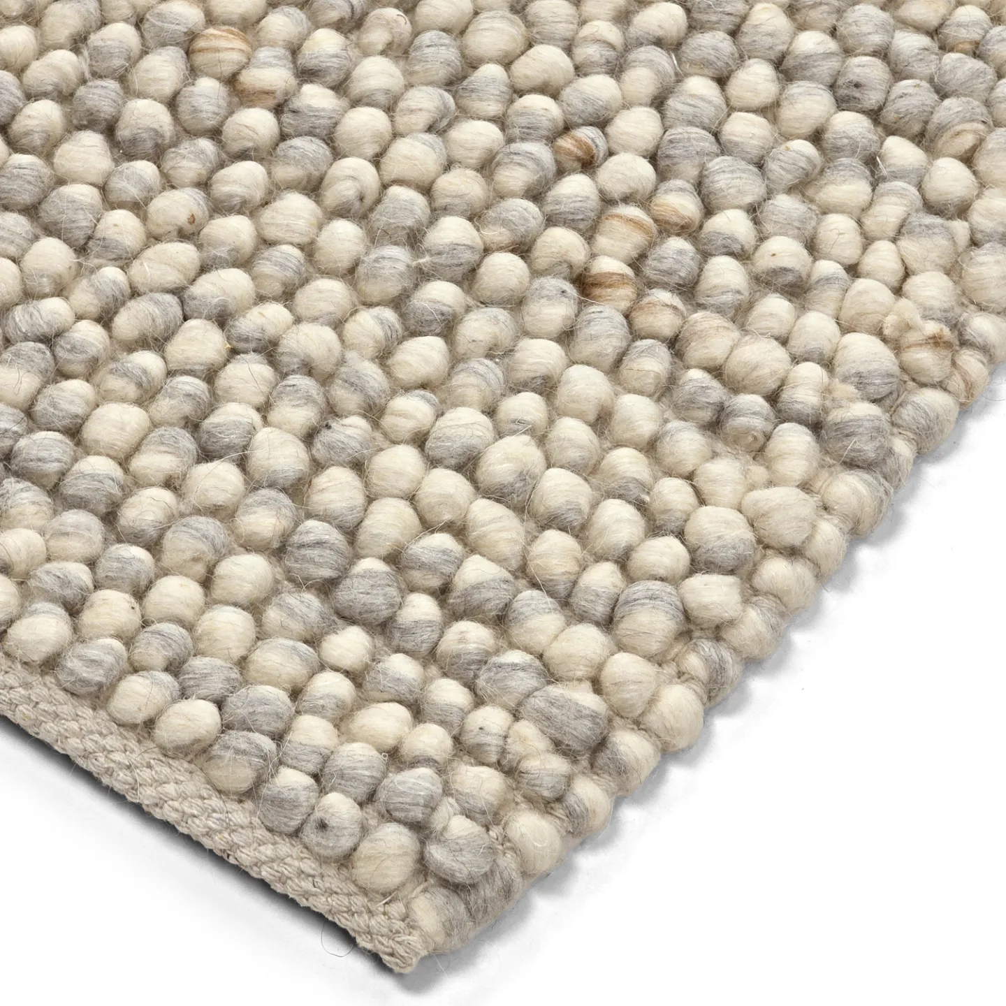 Ullteppe - Avafors Wool Bubble (grå/beige) (Størrelse: 240 x 240 cm (firkantet form))