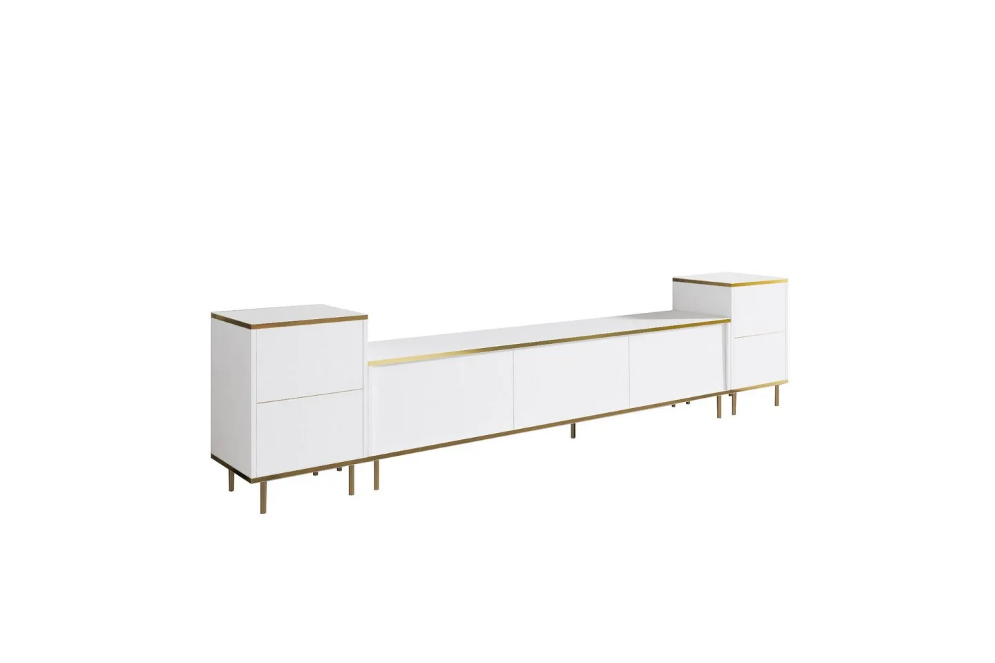 Imaj Tv-bänk 180 cm - Vit/Guld