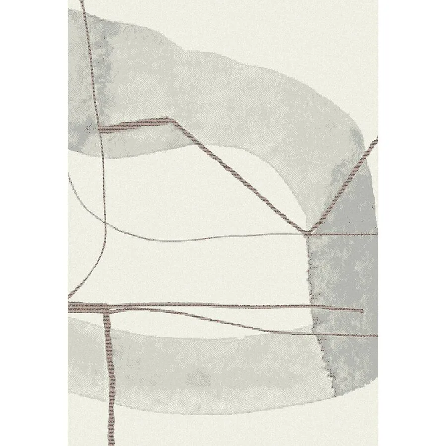 Teppich Reflexion weiss Turbulenzen Mischgewebe 120 x 170 cm