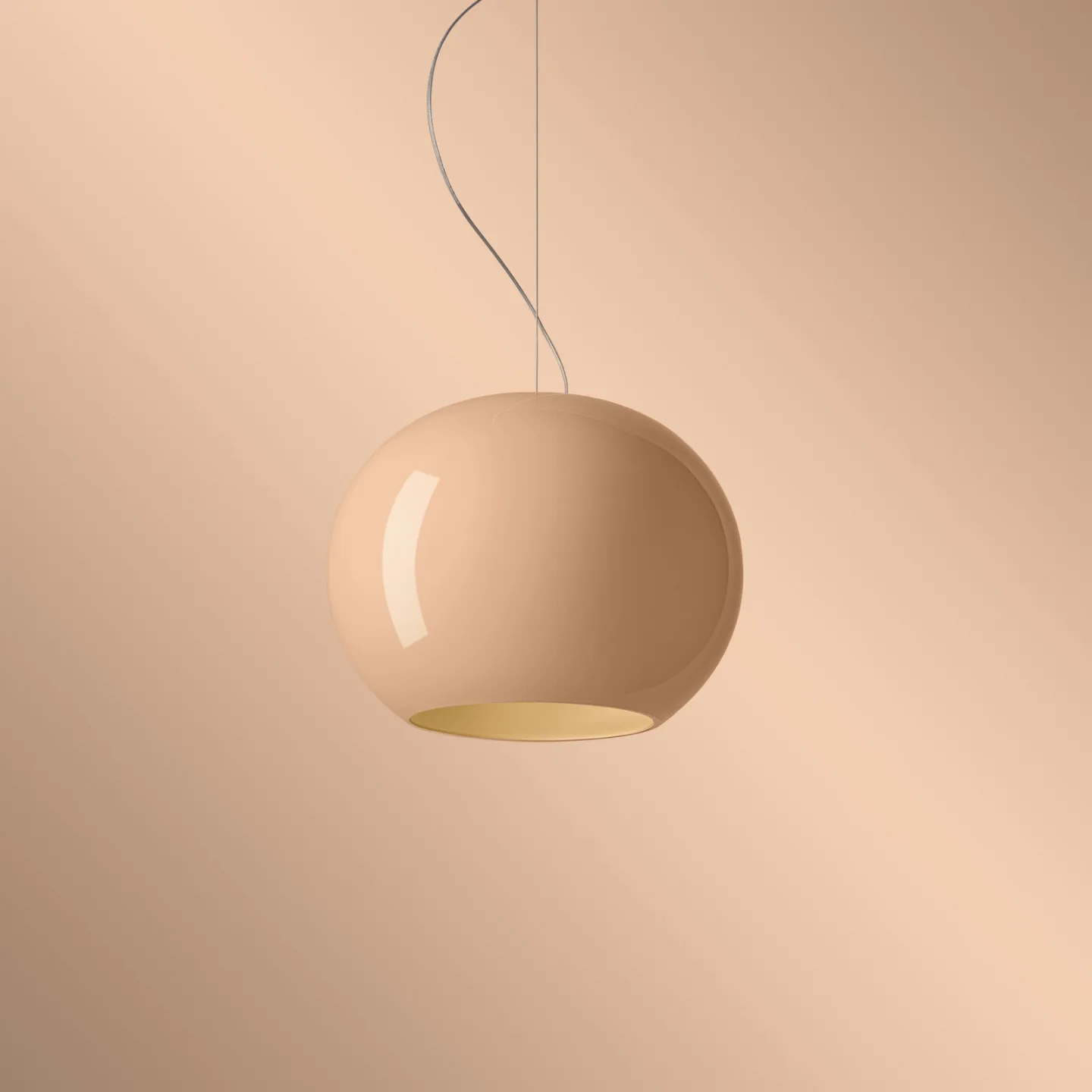 Buds 3 LED-hänglampa, Ø 30 cm, beige, DALI - Foscarini - Vardagsrum - Design - Glas - Med en ljuskälla
