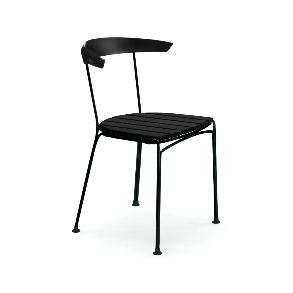 Byarums bruk Dover Stuhl Schwarz lackierte Kiefer, schwarzes Gestell