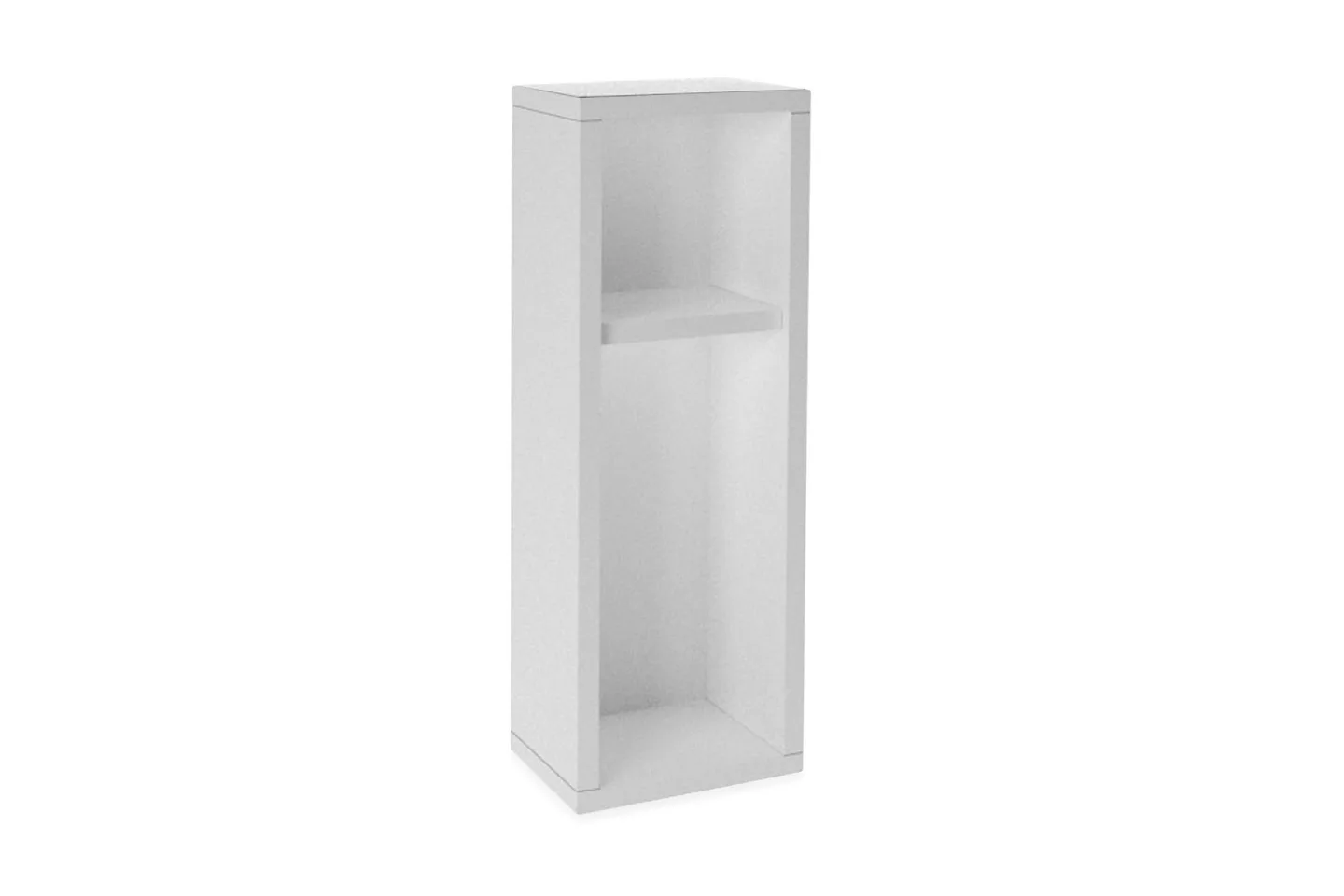Myrvallen Sängbord 15 cm med Förvaring 2 Hyllor - Vit