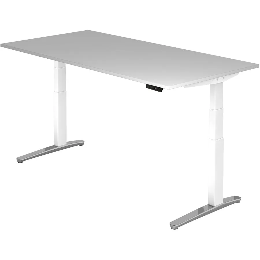 Schreibtisch Office weiss/grau Holzwerkstoff B 200 T 100 cm