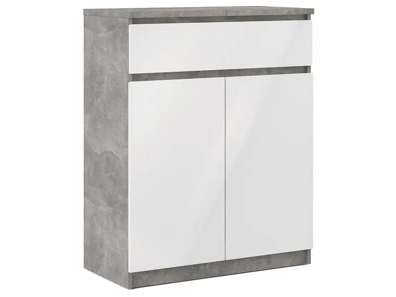 Kommode NAIA 2 Türen 1 Schublade 40x80.4x100.4cm beton glitzernd