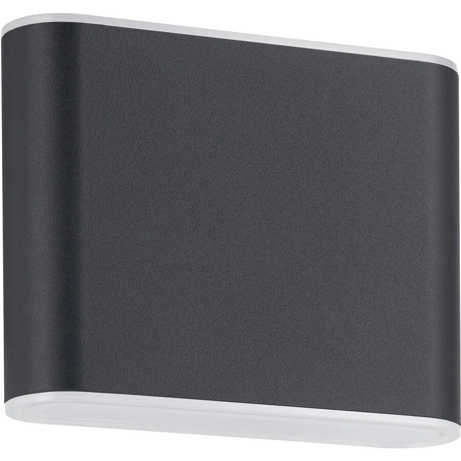Eglo Wandlampe aussen Grutti Grau Aluminium 9 cm - Farbe: anthrazit - LED - LED Energiesparlampen