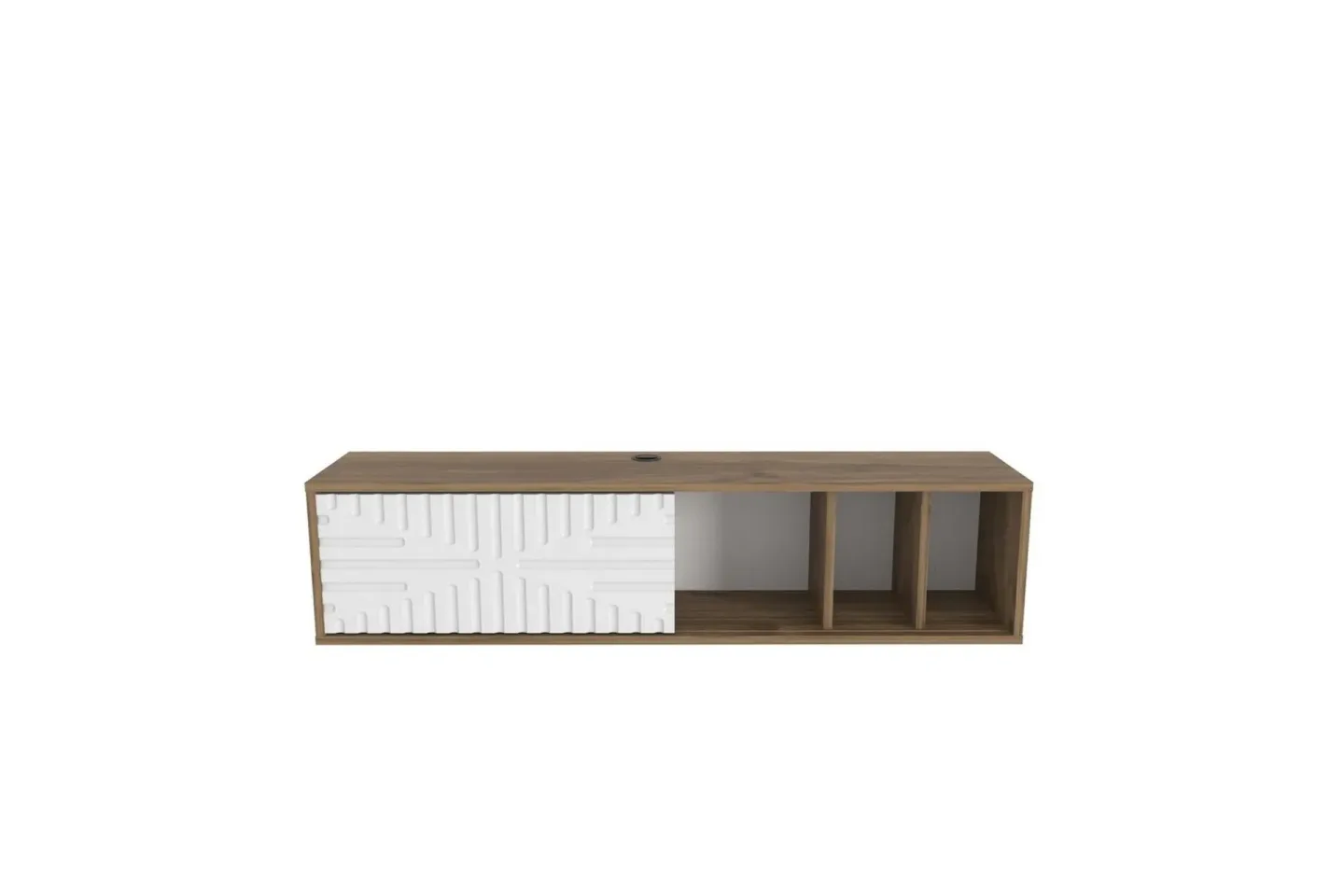 Saller Tv-bänk 140 cm - Valnöt/Vit