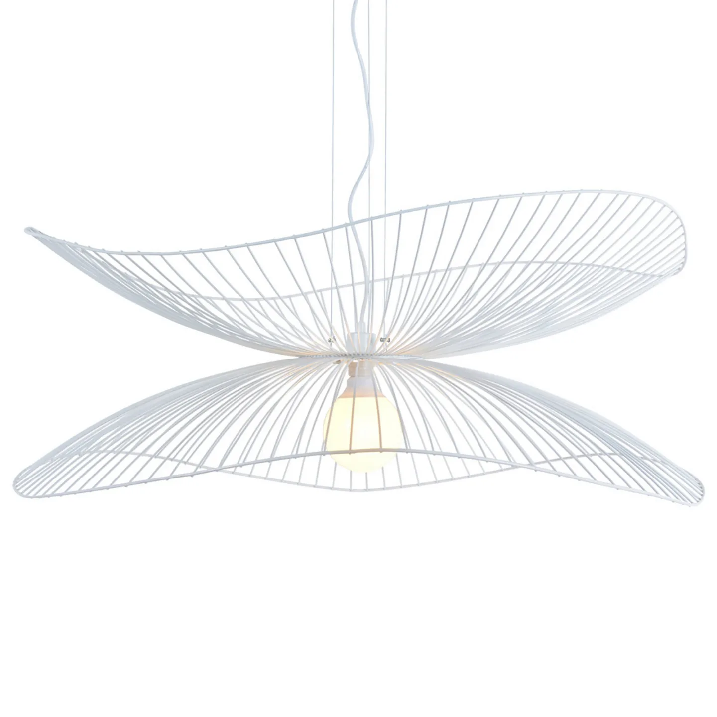 Libellule Pendel L White - Forestier Libellule L - Stue - Design - Metal - Med én lyskilde