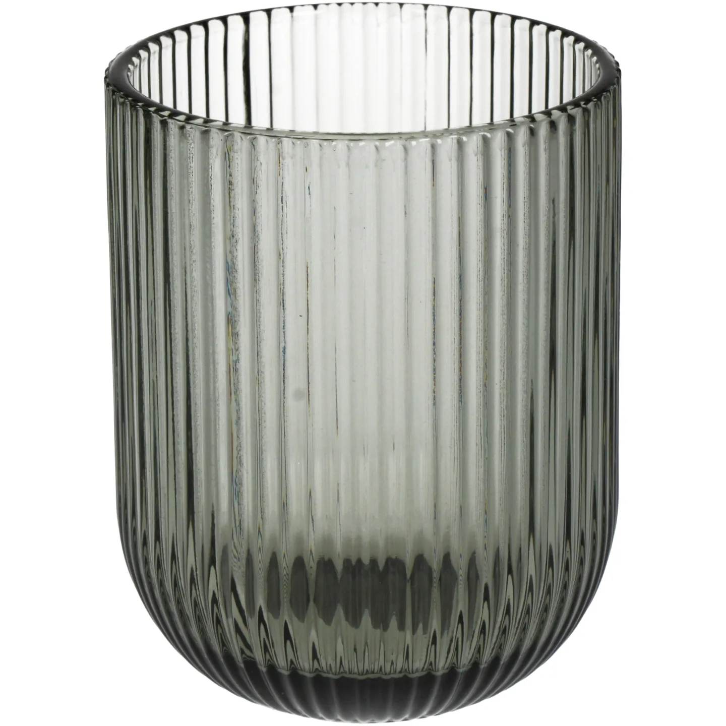Kersten Trinkglas Stripe, Glas, Grau H: 10 cm | Schubiger Möbel