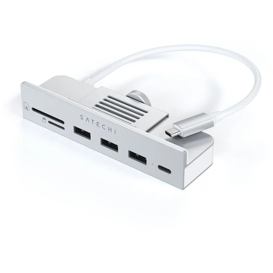 SATECHI USB-C Clamp Hub für iMac 24 - Farbe: silber