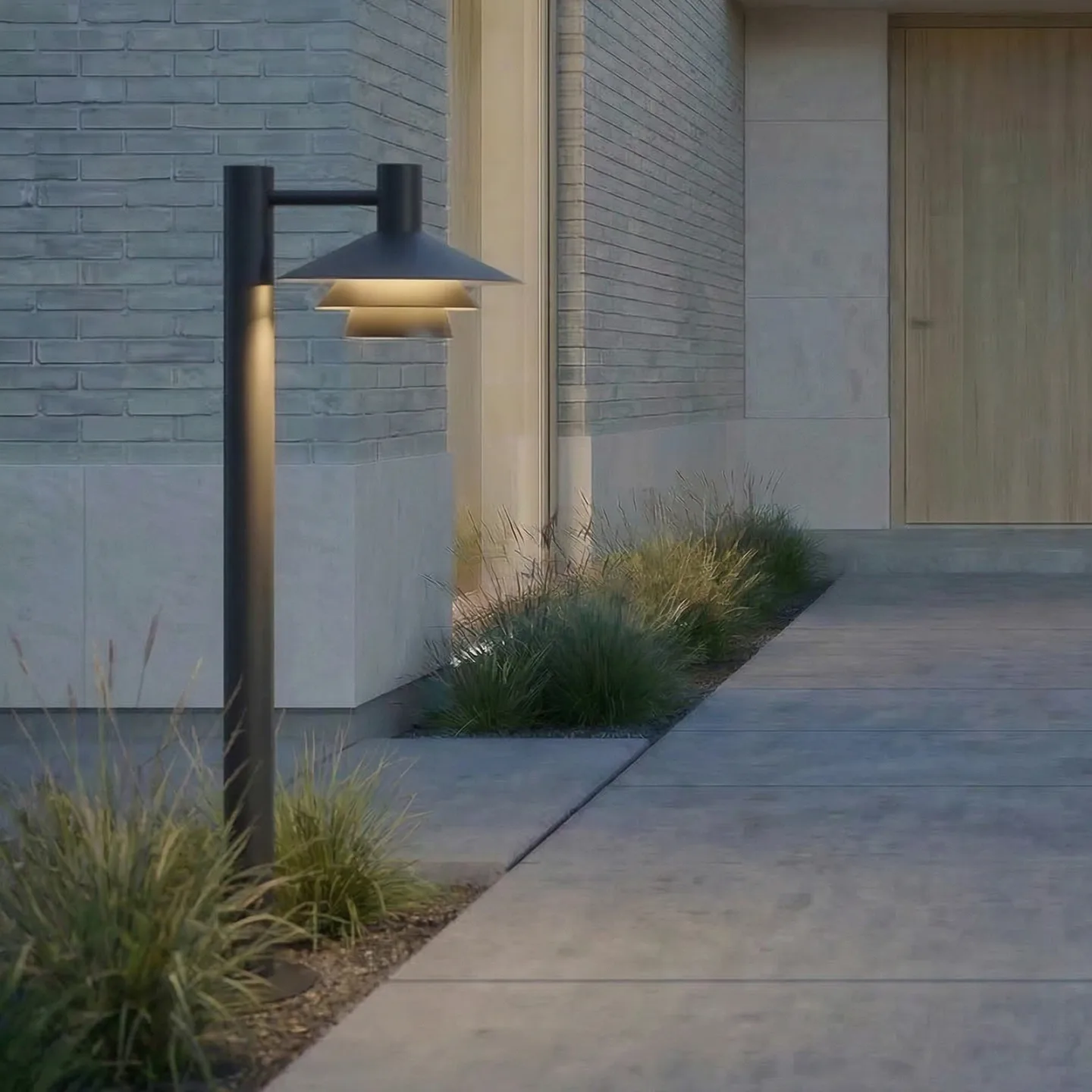 Montaro LED-gadelampe, antracit, 100 cm, aluminium, IP54 - Lucande - Moderne - Med én lyskilde