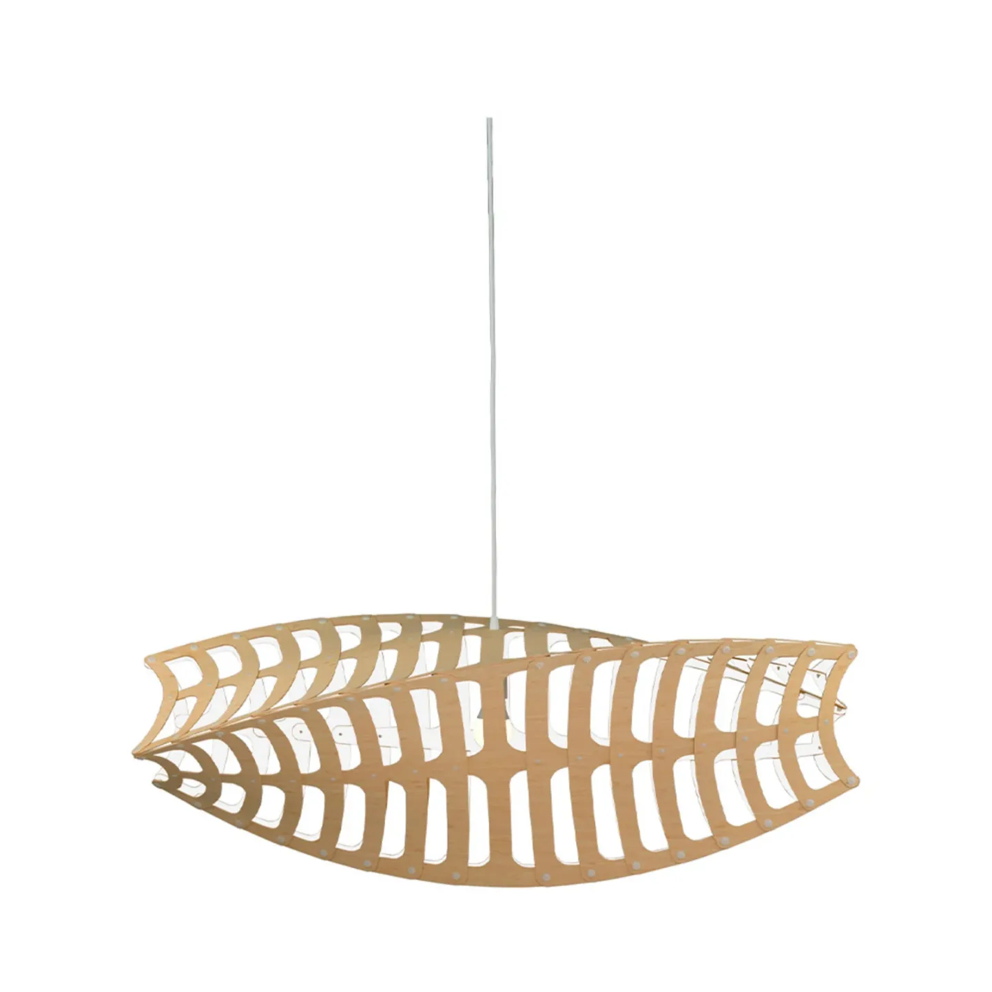 Toru Pendel Small 1 Side Hvit - David Trubridge - Stue - Bambus