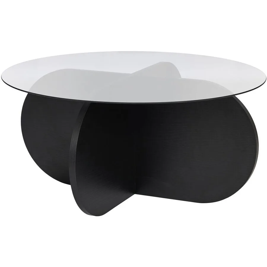 Salontisch Georis schwarz Glas/Holzwerkstoff B 75 H 35 cm