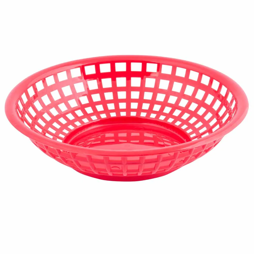 Serveringskorg rund Röd (dinerbasket)