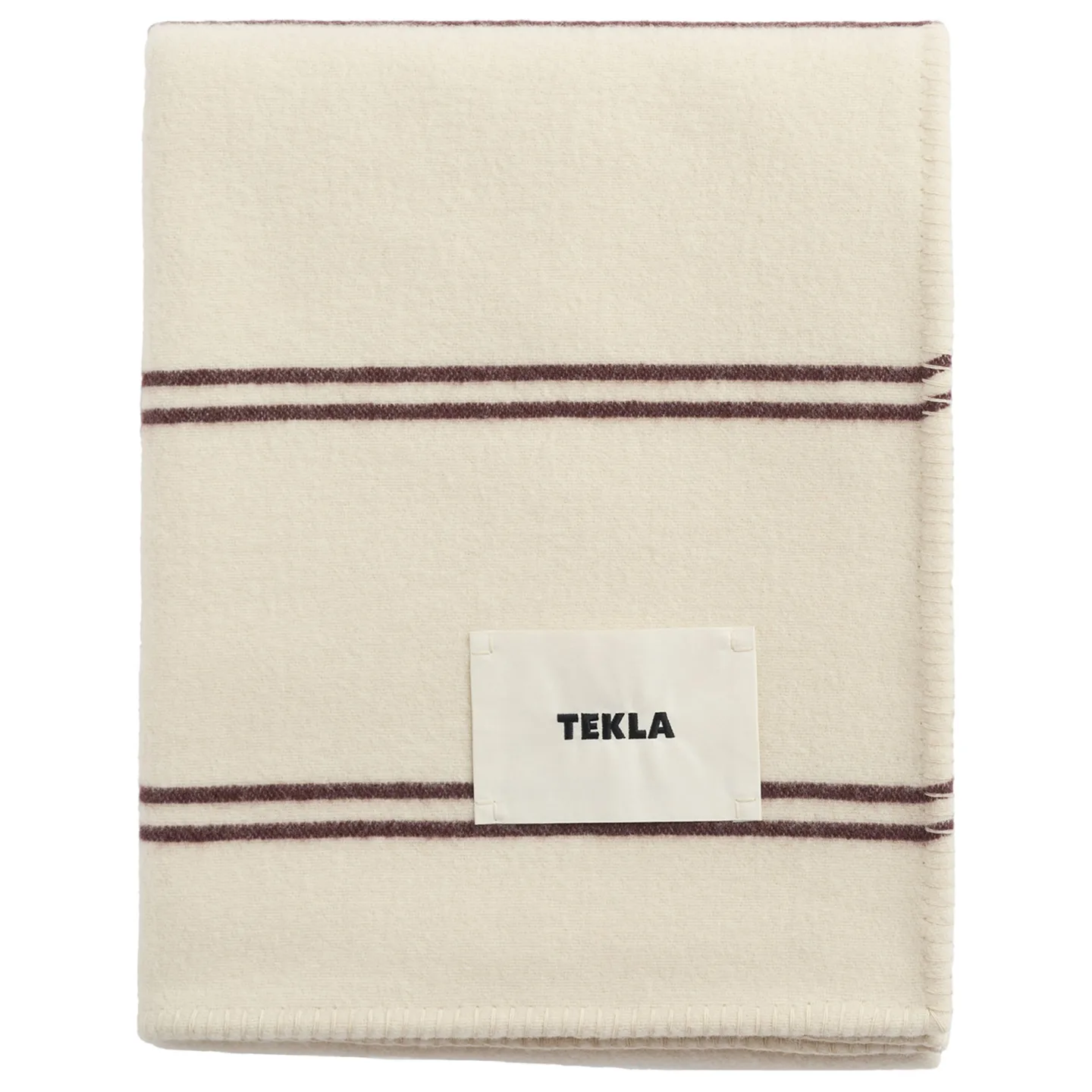 Tekla - Blanket Stripes Ruck Stripes - Plädar och filtar - Vit - Bomull