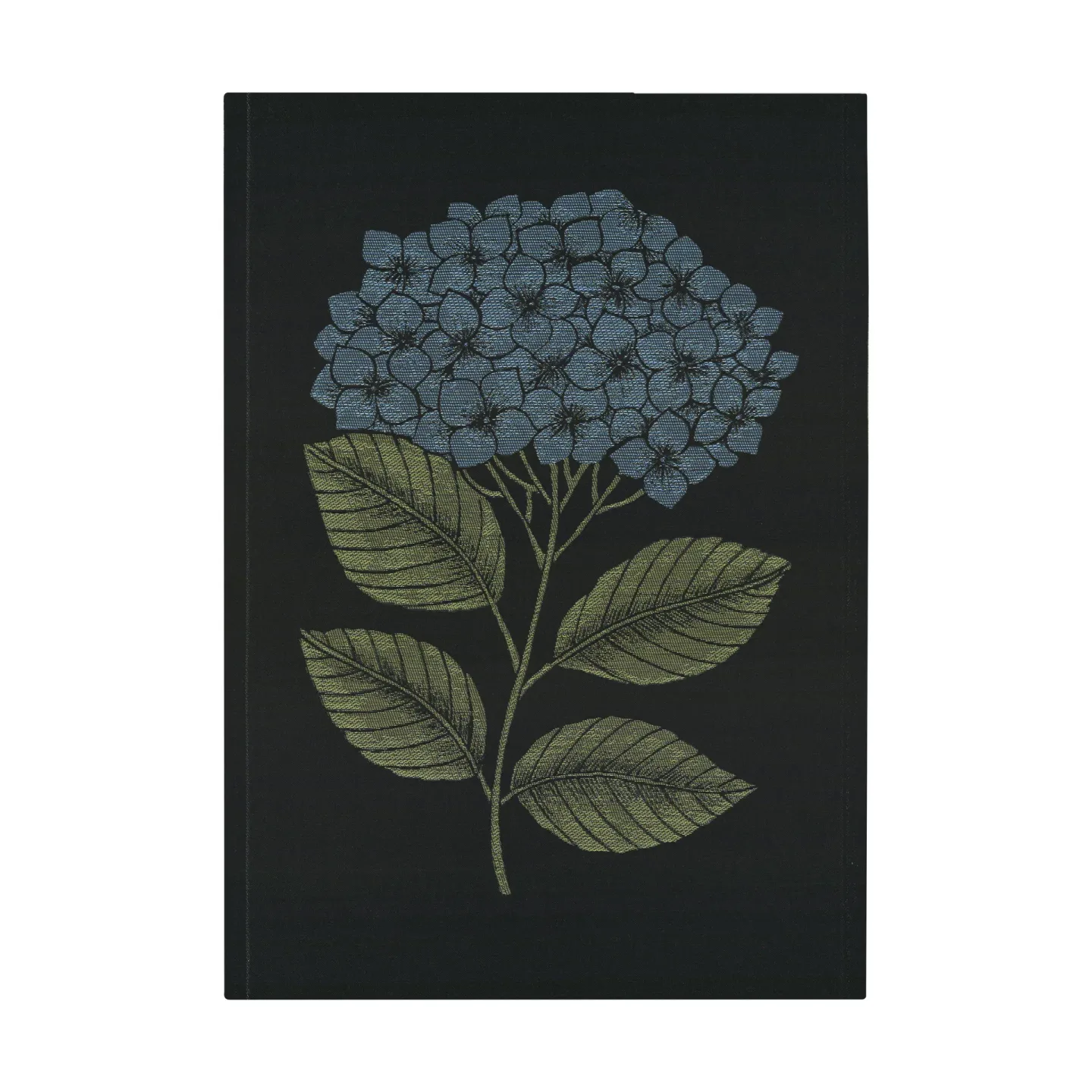 Ekelund Linneväveri Hydrangea Geschirrtuch 48x70 cm Schwarz-Blau